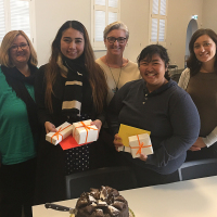 Andrea and Esta being farewelled by staff