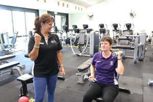 Stephanie with her trainer